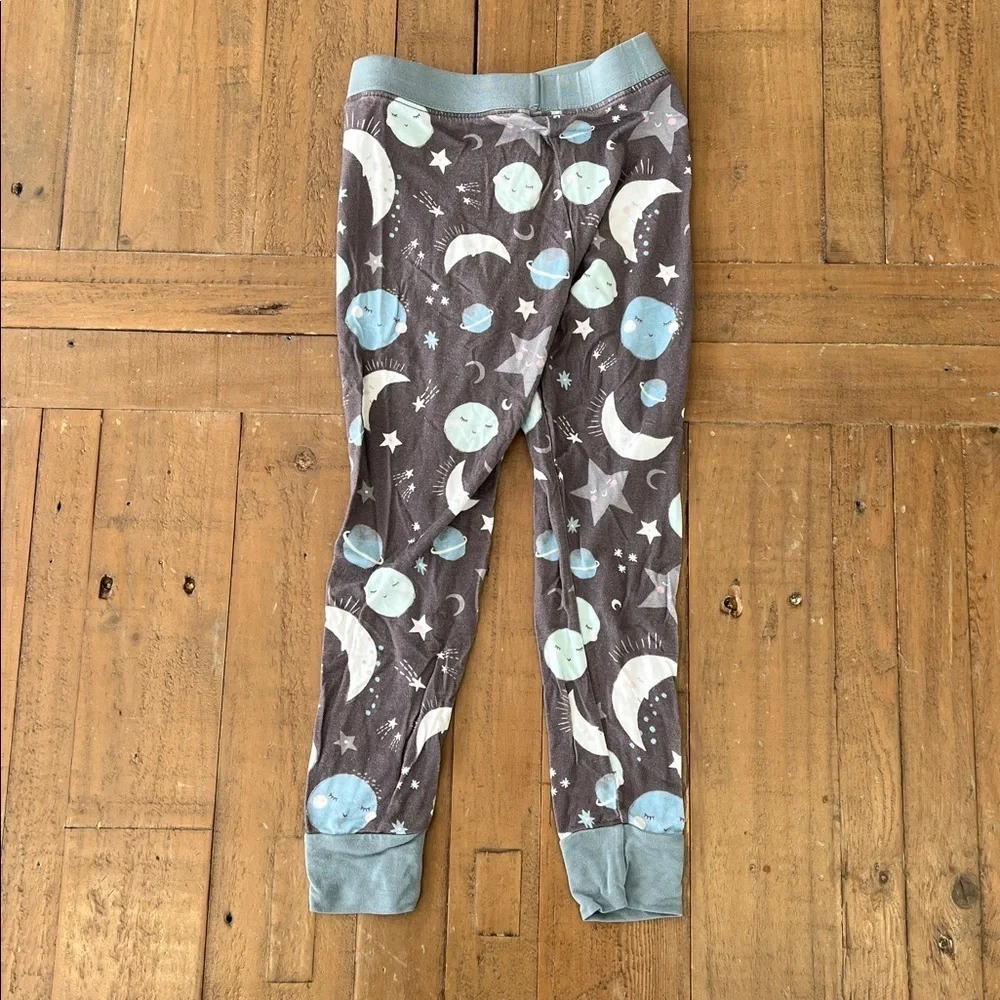 Little Sleepies bamboo Moon and Stars Pajama Set Gray and Light Blue